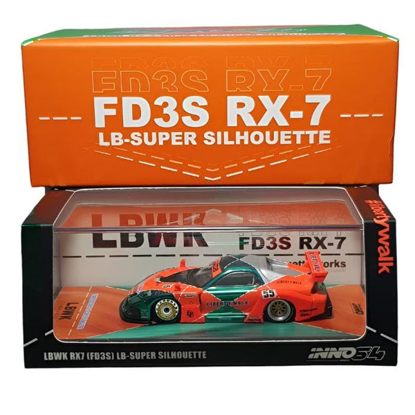 Chrome Chase Mazda RX7 LBWK FD3S Liberty Walk Super Silhouette MDX Malaysia Diecast Expo 2024 Special Edition Inno64 1/64 scale