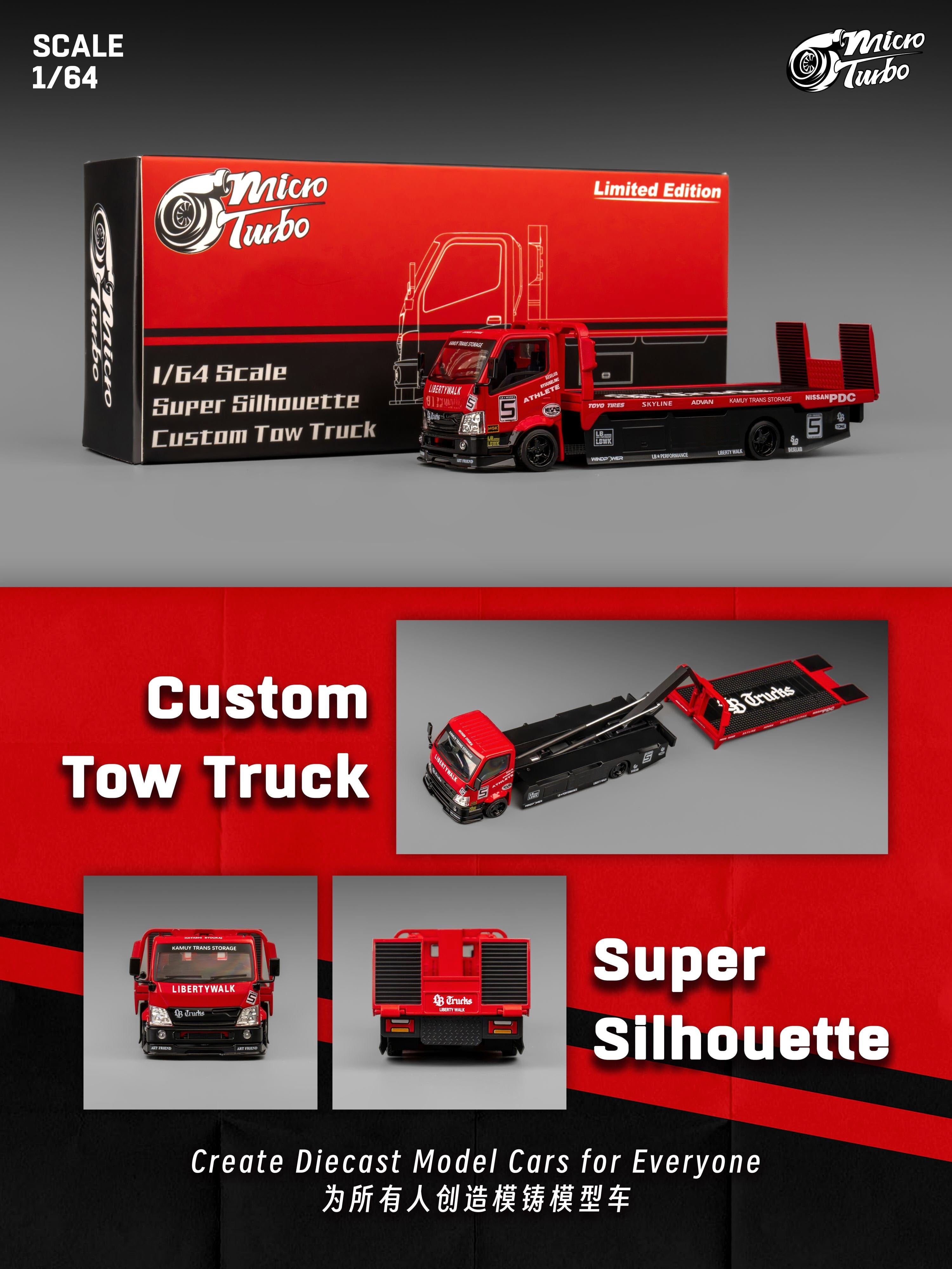 Custom Tow Truck Super Silhouette Liberty Walk Micro Turbo 1/64 scale