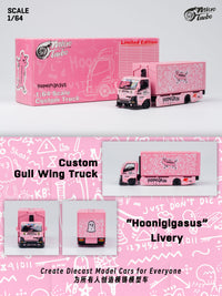 Custom Box Truck KB Pink Micro Turbo 1/64 scale