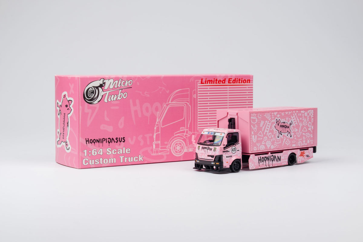 Custom Box Truck KB Pink Micro Turbo 1/64 scale