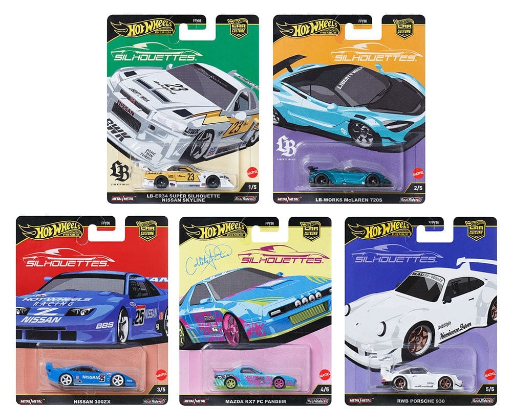 (Pre-order)Hot Wheels Car Culture 2025 G Case Silhouettes (5 car set) 1/64 scale