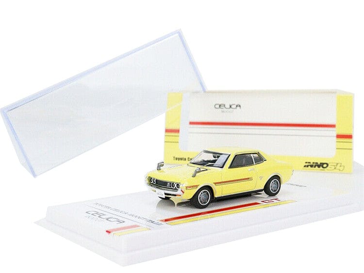 Toyota Celica 1600GT TA22 Yellow Inno64 1/64 scale