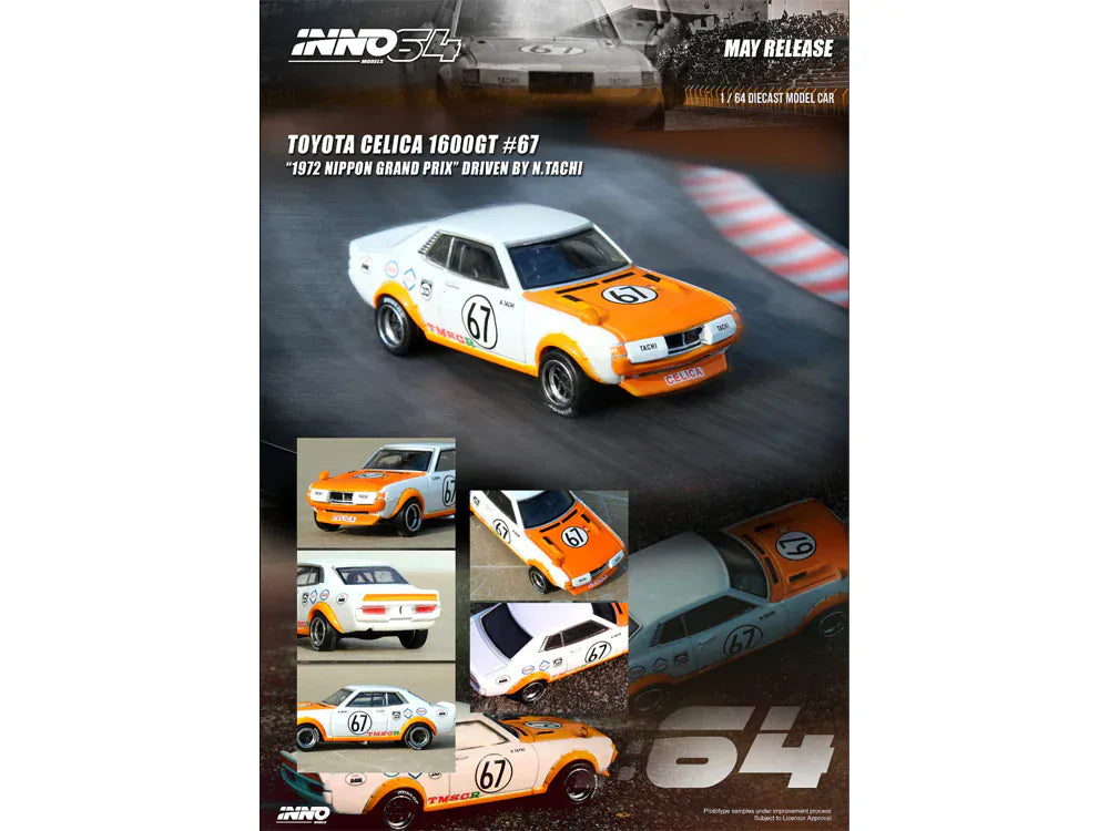 Toyota Celica 1600GT TA22 #67 & #68 Nippon Grand Prix 1972 Box Set Collection Inno64