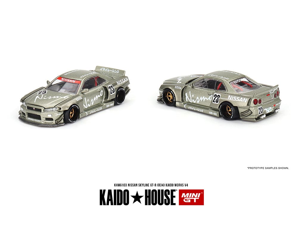 MINI GT+Kaido House 1:64 Model Car Datsun 510 Wagon GT & Skyline GT-R Open  Hood