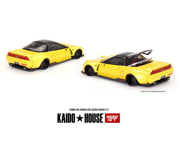 Honda NSX Kaido WORKS V1 – Yellow Kaido House x Mini GT 1:64