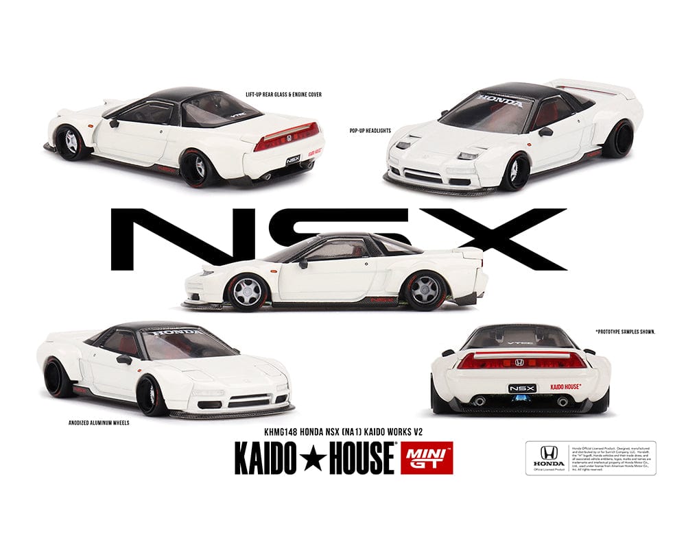 Honda NSX Kaido Works V2 White Kaido House Mini GT 1:64