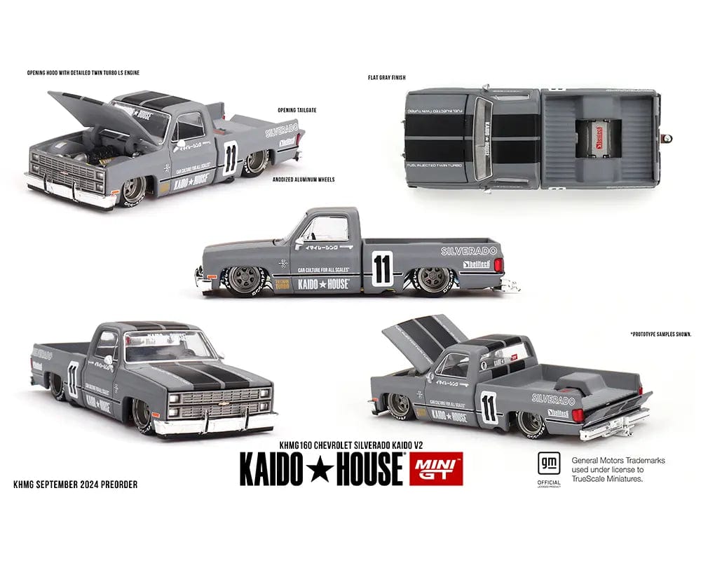 Kaido House Mini GT Chevrolet Silverado V2 Grey Limited Edition 1:64