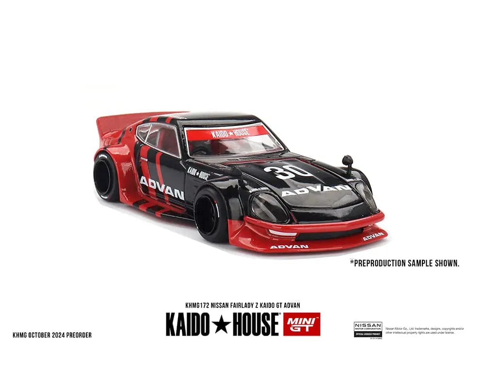 Kaido House x Mini GT 1:64 Nissan Fairlady Z Kaido GT ADVAN – Black