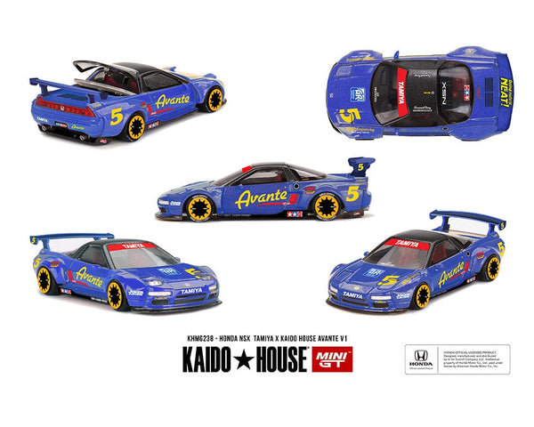  Honda NSX Tamiya Avante V1- Blue Kaido House Mini GT 1/64 scale