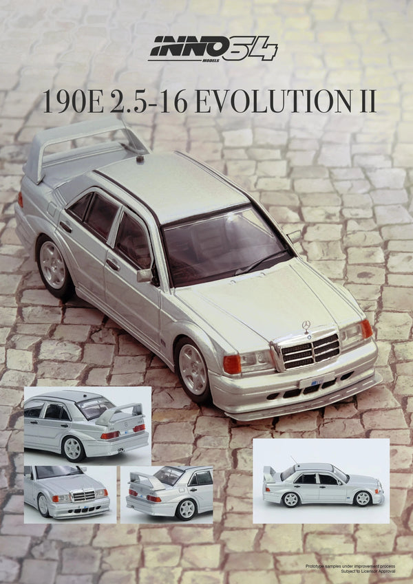 Mercedes-Benz 190E Silver 1/64 by Inno64
