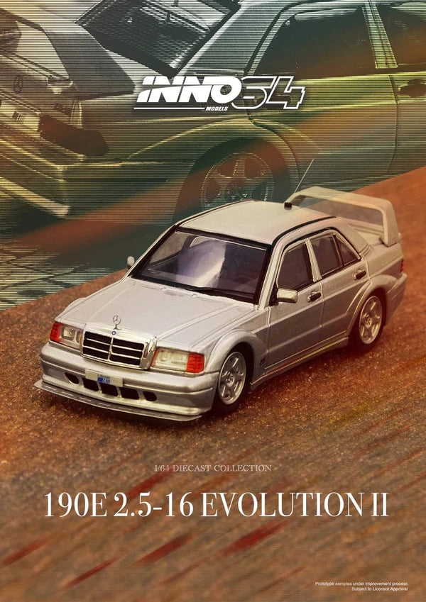 Mercedes-Benz 190E Silver 1/64 by Inno64