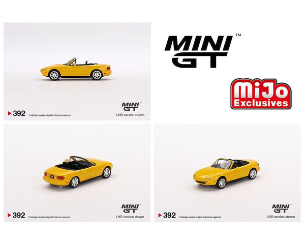 Mazda Miata MX-5 Sunburst Yellow Mini GT 1/64 scale