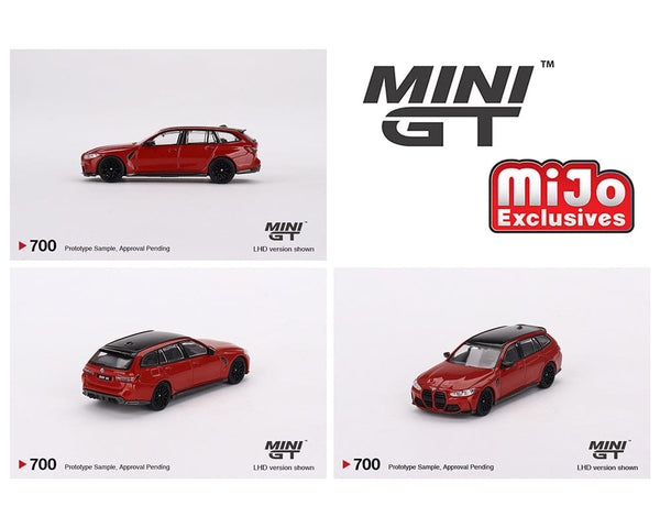 BMW M3 Competition Touring (G81) Toronto Red Metallic Mini GT 1/64 scale