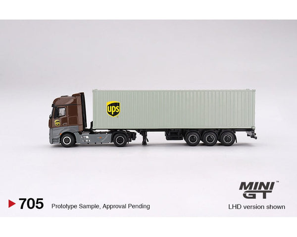 Mercedes-Benz Actros with 40 Ft Dry Container UPS Mini GT 1/64 (pre-order)