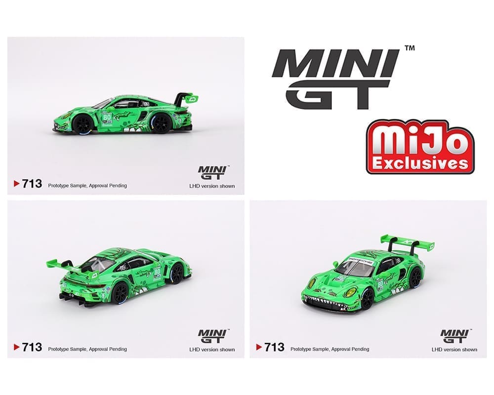 Mini GT 1:64 Porsche 911 GT3 R #80 GTD AO Racing 2023 IMSA Sebring 12 Hrs 1/64 scale