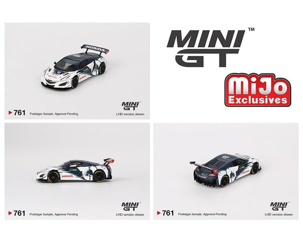 Honda NSX GT3 EVO AlphaTauri Yuki Tsunoda 2023 Red Bull Formula Nurburgring Mini GT 1/64 scale