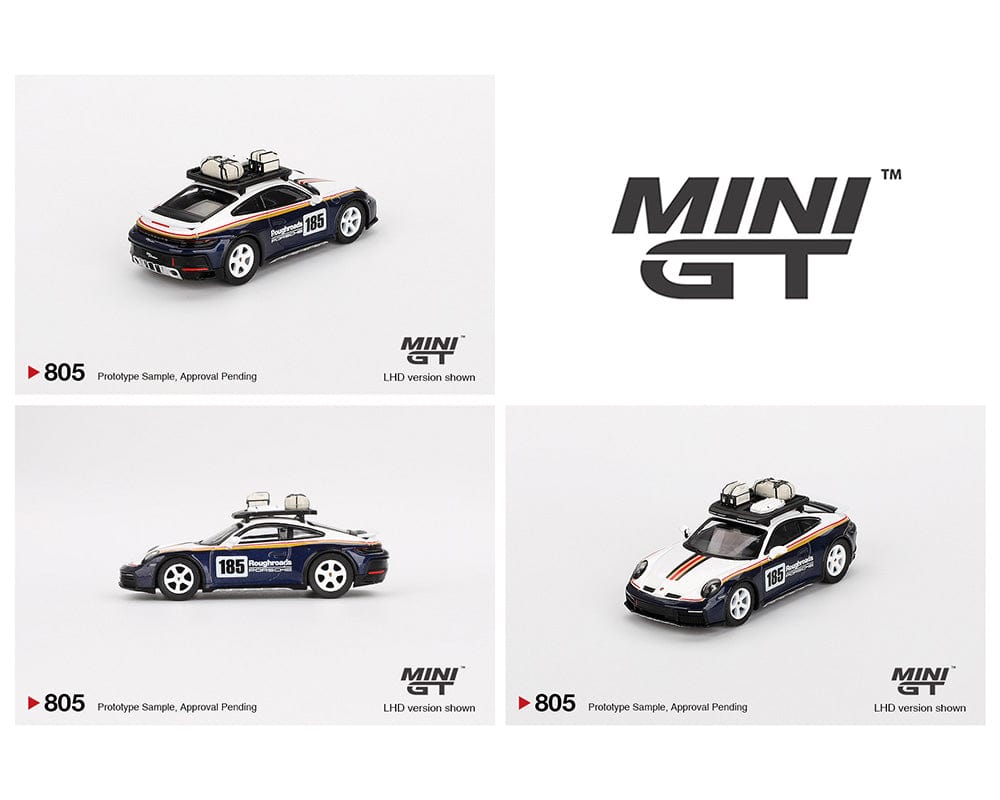 Porsche 911 Dakar Rally Design Package White Blue Mini GT 1/64