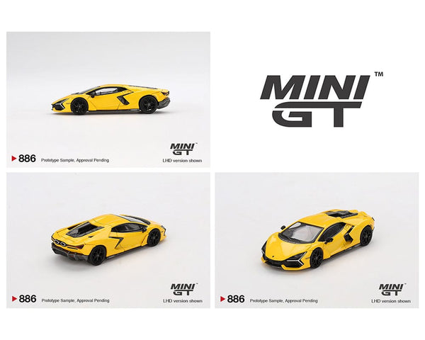 Lamborghini Revuelto Giallo Yellow Mini GT 1/64 scale