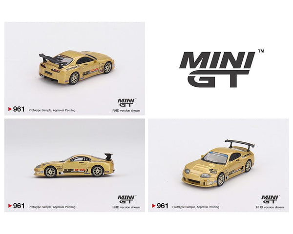 Toyota Supra A80 Top Secret GT-300 Top Secret Gold Mini GT 1/64 scale