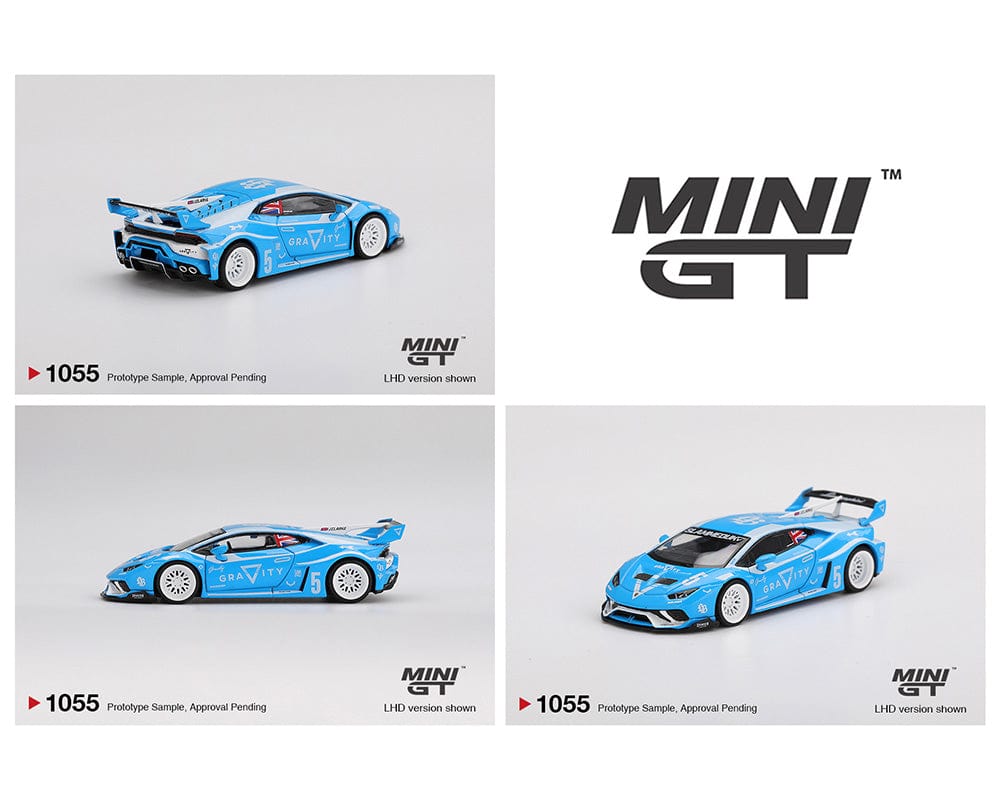 Pre-order) Lamborghini Huracán GT GRAVITY Blue LB Works Mini GT