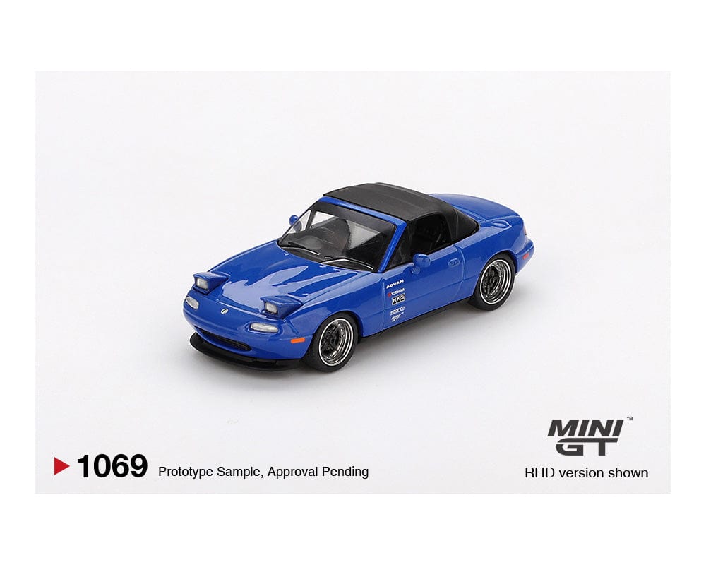 Miata MX-5 NA Tuned Version Dark Blue Mini GT 1/64 scale – Hanz Driven