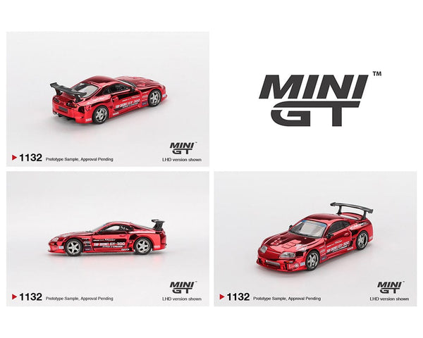 Toyota Supra (A80) Top Secret GT-300 Top Secret Red Chrome Limited Edition Mini GT 1/64 scale