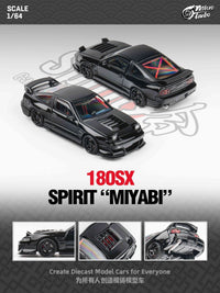 Nissan 180SX Miyabi Black Micro Turbo 1/64 scale