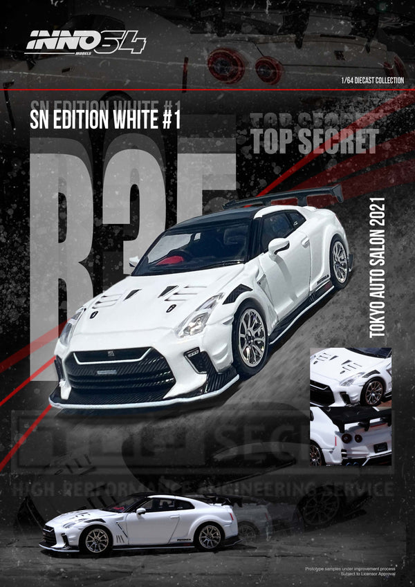 Nissan Skyline GT-R R35 Top Secret Tokyo Auto Salon 2021 Inno64 1/64 scale (pre-order)