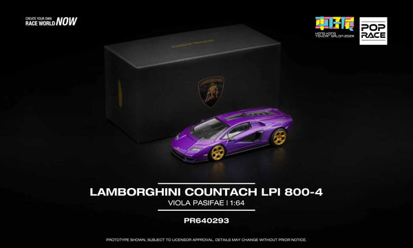 Lamborghini Countach LPI 800-4 Special Edition shimmery Viola Pasifae HONG KONG TOYCAR SALON 2025 Pop Race 1/64 scale