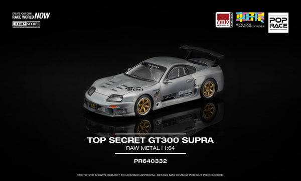 Toyota Supra GT300 Raw Material HKTS x VDX 2025 Exclusive Honk Kong Auto Salon Event Model 1/64 scale Pop Race
