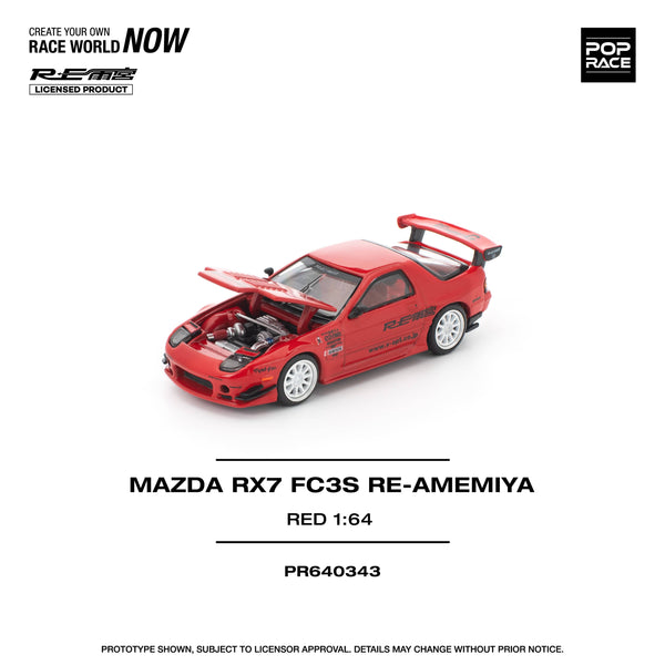 Mazda RX-7 FC3S Re-Amemiya Red 1/64 Pop Race