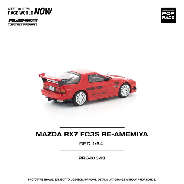 Mazda RX-7 FC3S Re-Amemiya Red 1/64 Pop Race