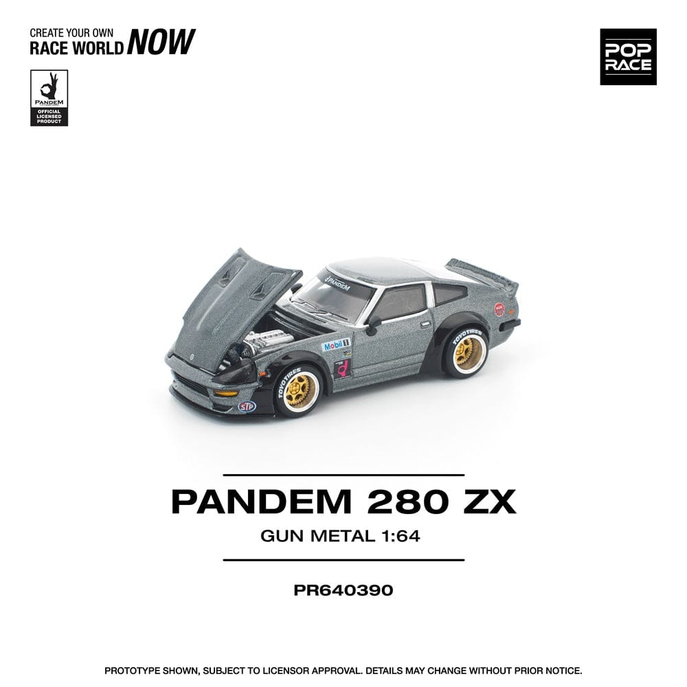 PANDEM x Datsun 280ZX Gun Metal PopRace 1/64 