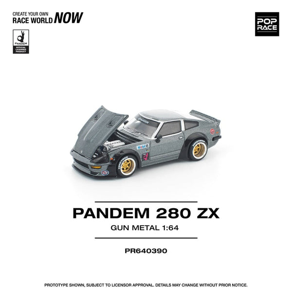 PANDEM x Datsun 280ZX Gun Metal PopRace 1/64 