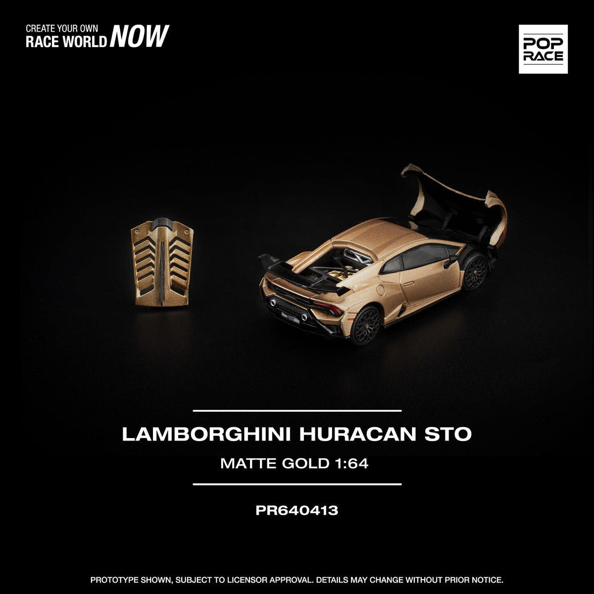 (Pre-order) Lamborghini Huracan STO Matte Gold POPRACE 1/64