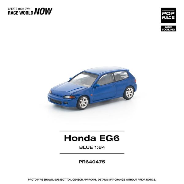 (PRE-ORDER) Honda Civic EG6 Captiva Blue Pop Race 1/64