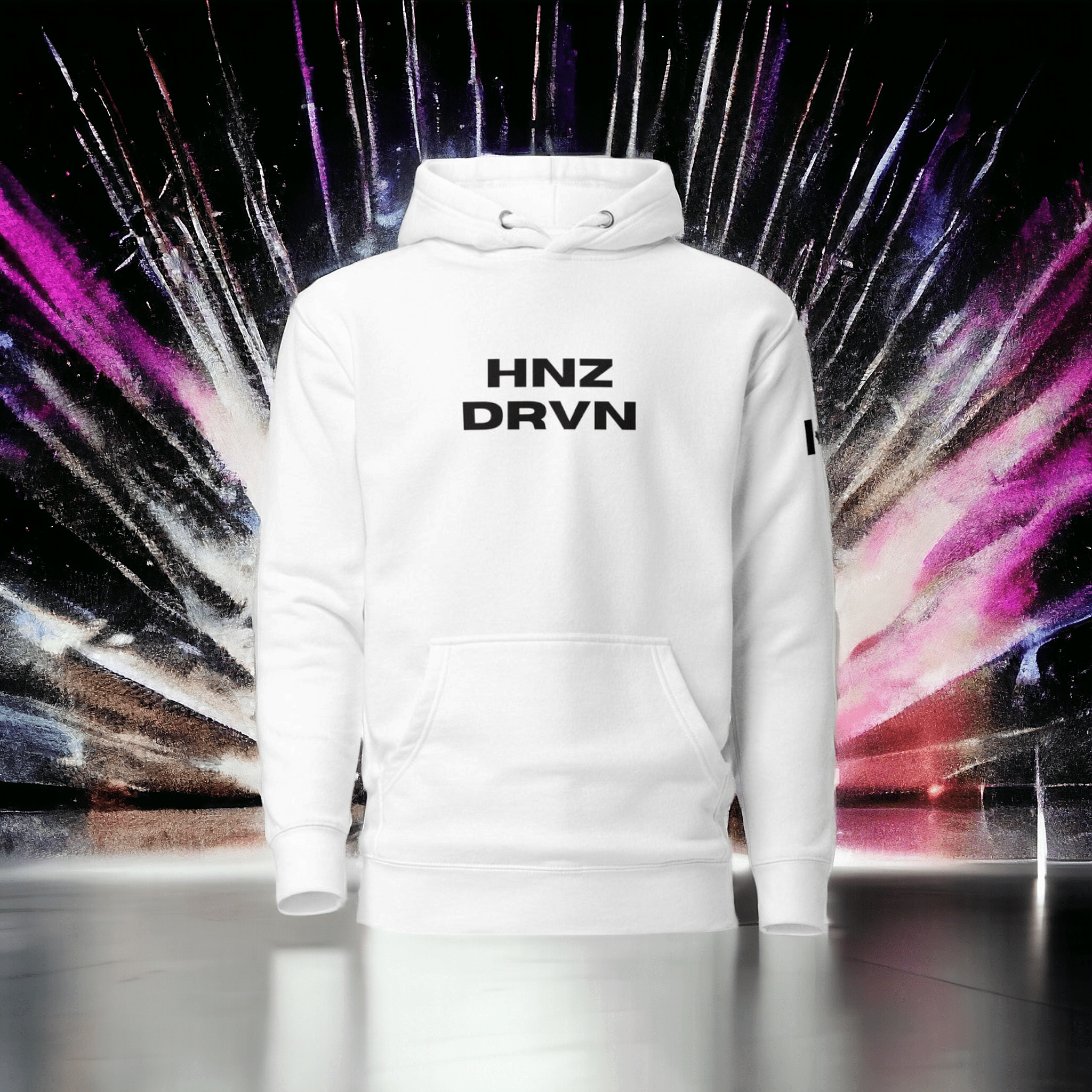 HNZ DRVN Hoodie White Hanz Driven