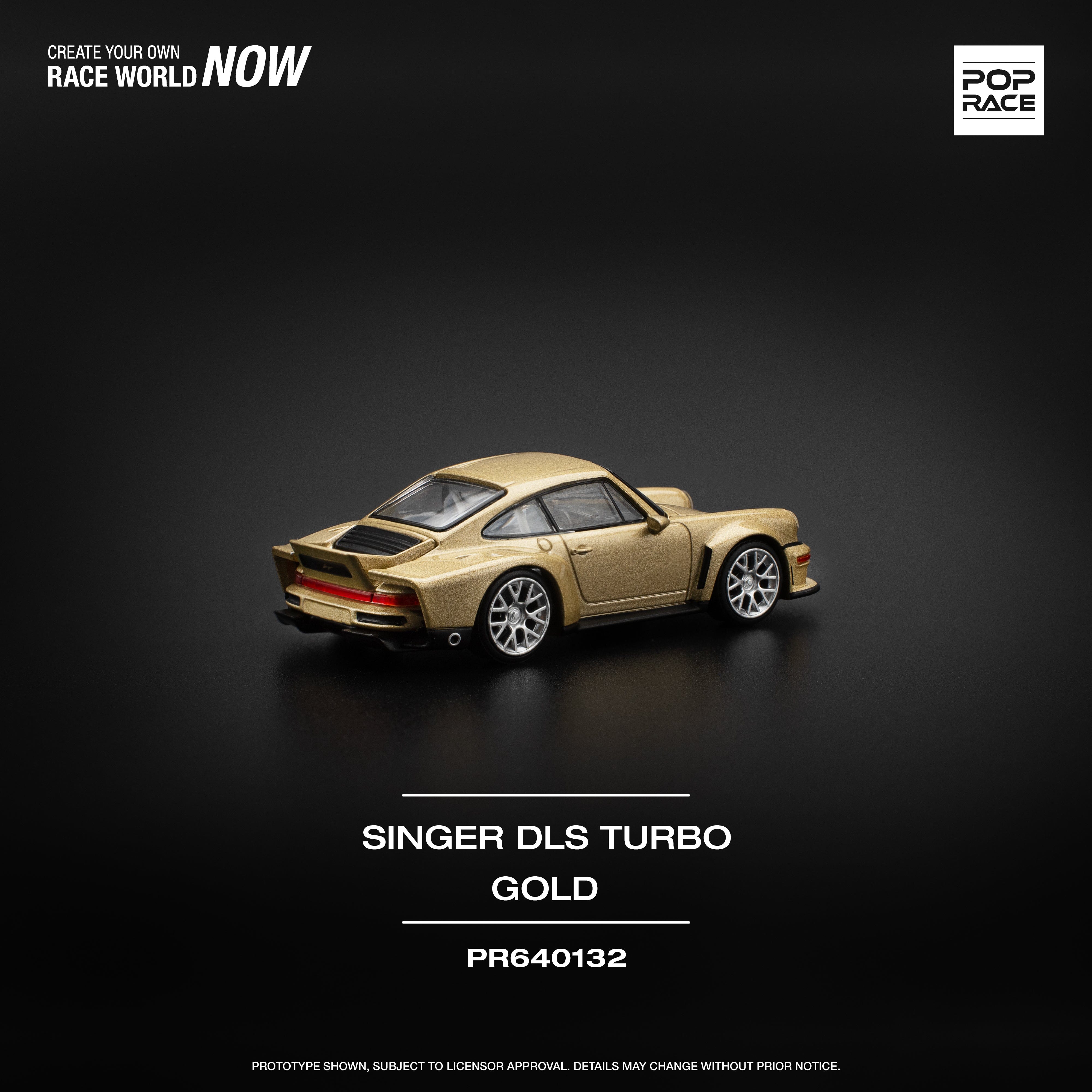 Porsche Singer DLS Turbo Road Gold Pop Race 1/64 scale – Hanz Driven