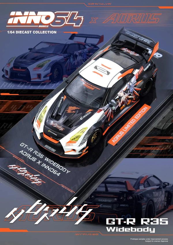 Nissan GT-R R-35 Widebody Aorus Limited Edition Inno64 1/64 scale