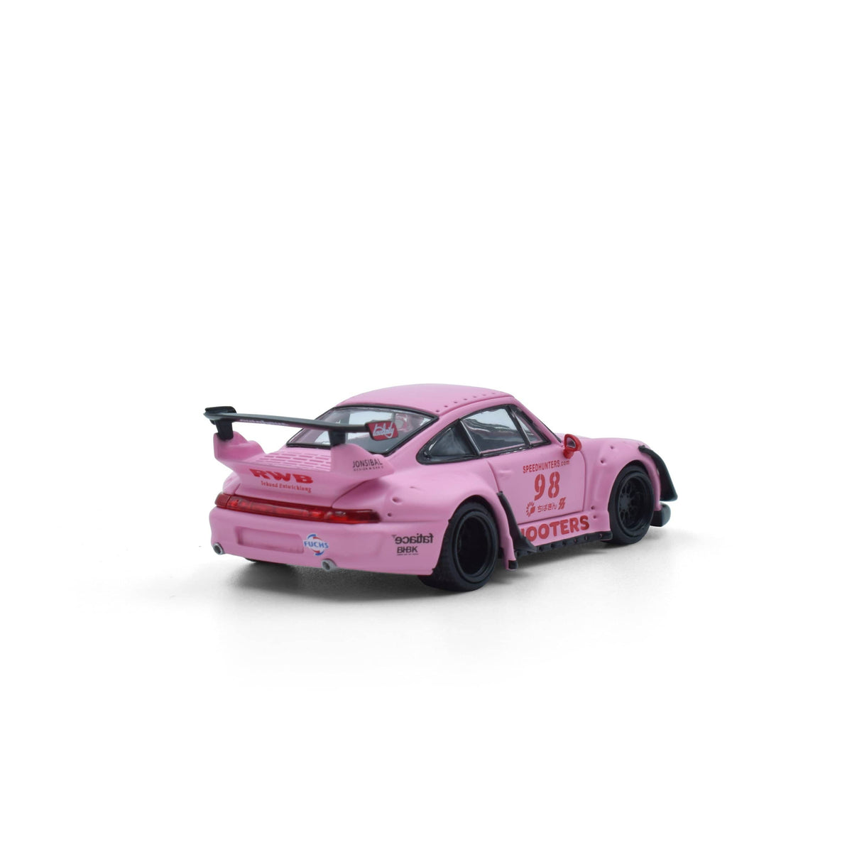 Porsche 911 993 RWB Hooters Matte Pink ModelModel 1:64