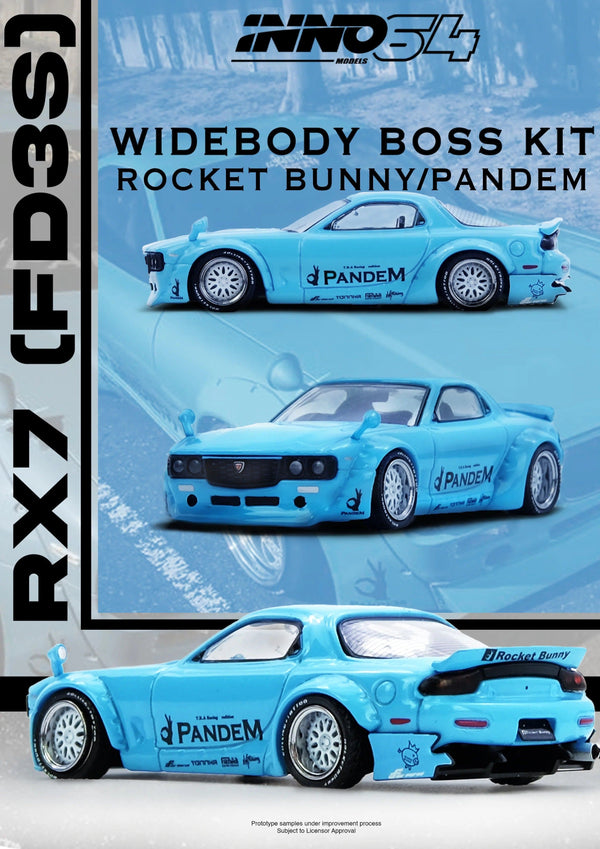 Mazda RX7 FD3S Pandem Rocket Bunny Tiffany Blue Inno64