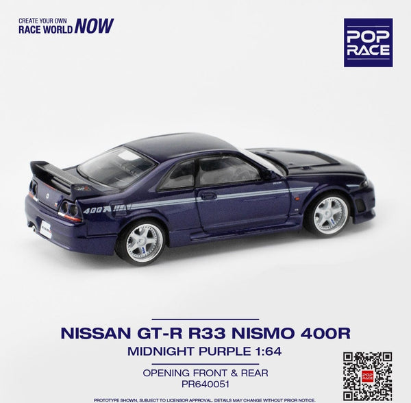Nissan Skyline GTR R-33 Midnight Purple Pop Race 1/64 PR640051