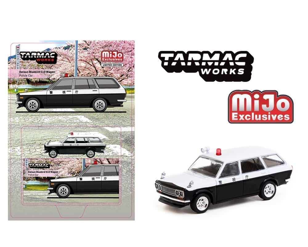 (Pre-order) Datsun Bluebird 510 Wagon Police Car Tarmac Works 1/64 scale