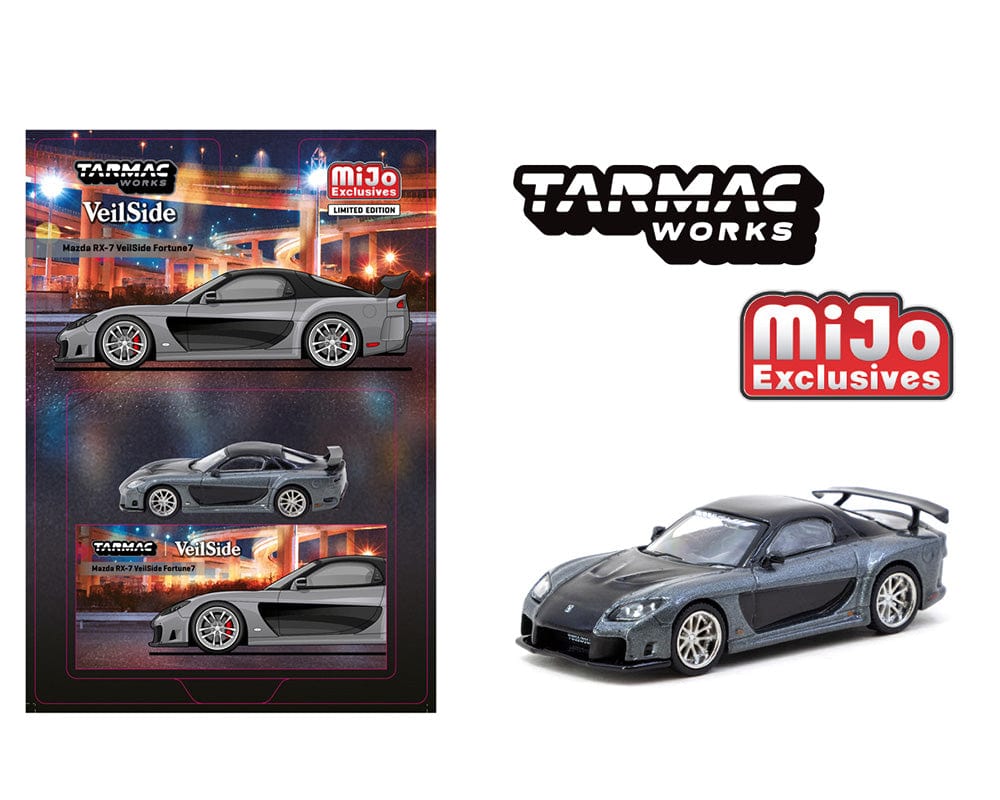 Mazda RX-7 VeilSide Fortune7- Grey metallic Black Tarmac Works 1/64
