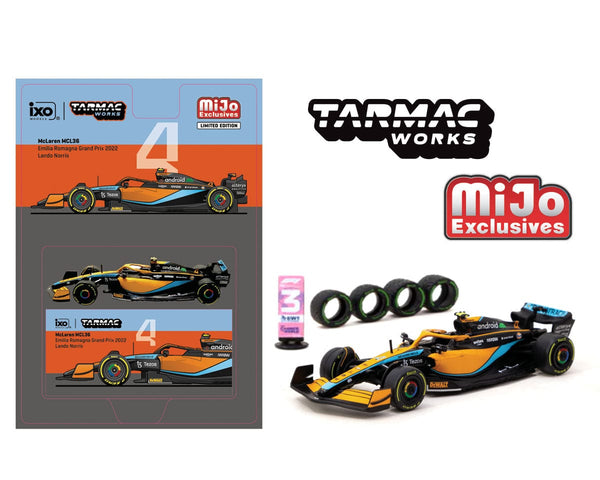 McLaren MCL36 Emilia Romagna Grand Prix 2022 F1  Lando Norris Tarmac Works 1/64 