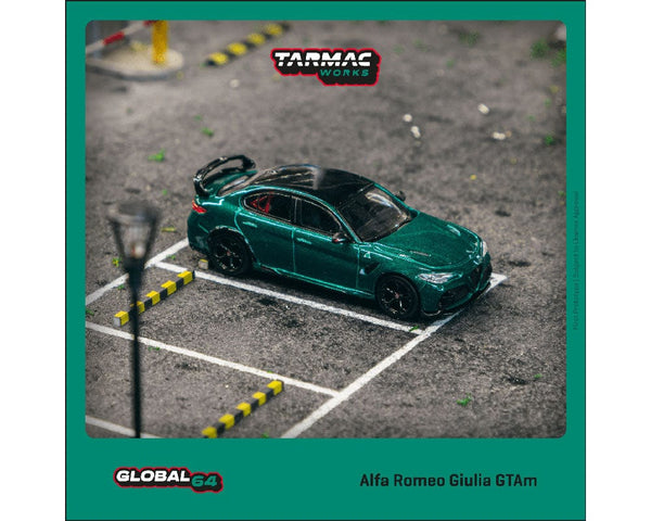 Alfa Romeo Giulia GTAm Green Metallic Tarmac Works 1/64 scale
