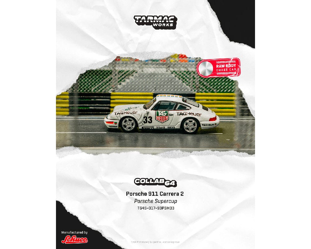 (Pre-order) Porsche 911 Carrera 2 Porsche Supercup 1993 Monaco Winner Collab64 Tarmac Works