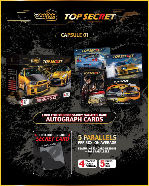 (pre-order) Tarmac Cards Top Secret Capsule 01 - Individual Pack with 4 cards