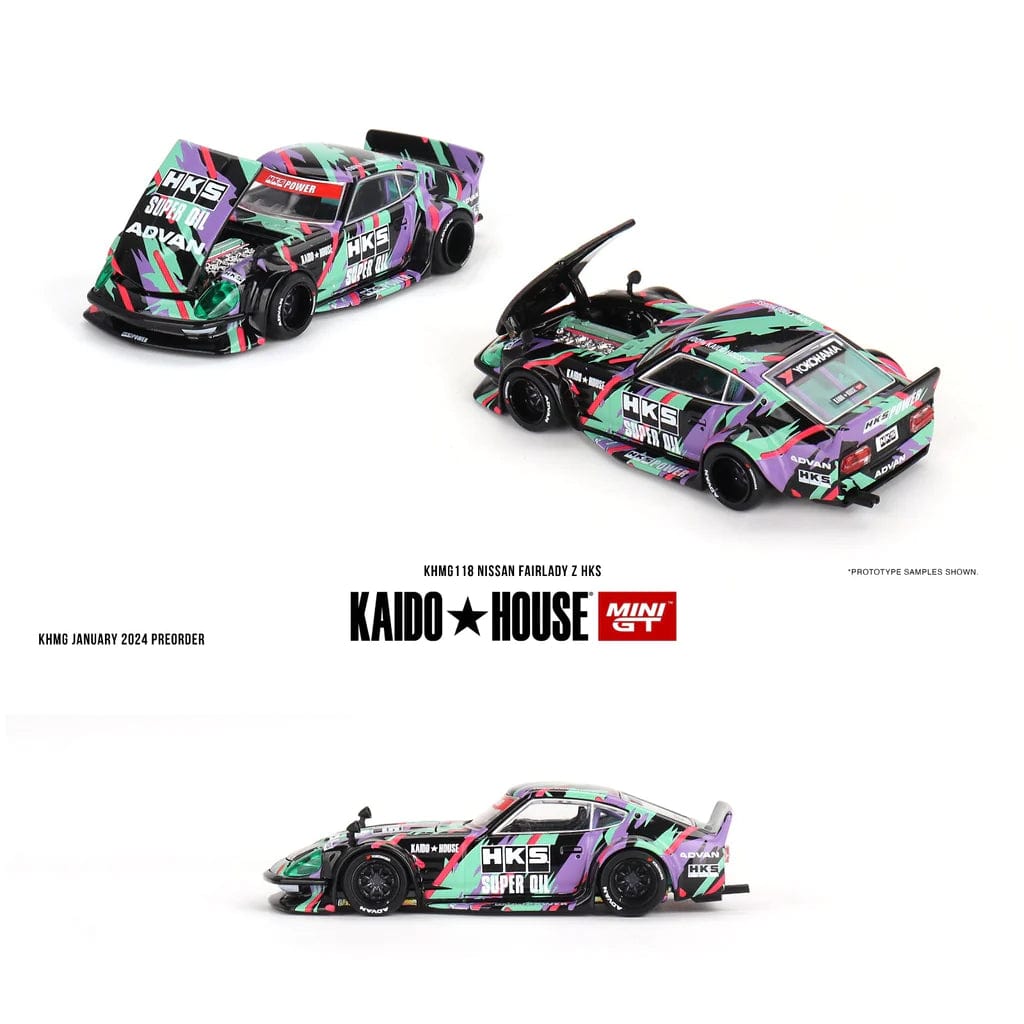 Datsun Fairlady Z HKS Kaido house Mini GT 1/64 scale KHMG118 (pre-order)