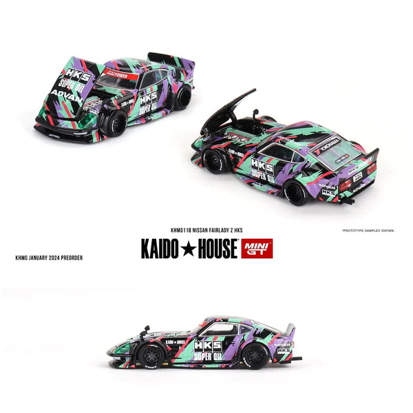 Datsun Fairlady Z HKS Kaido house Mini GT 1/64 scale KHMG118